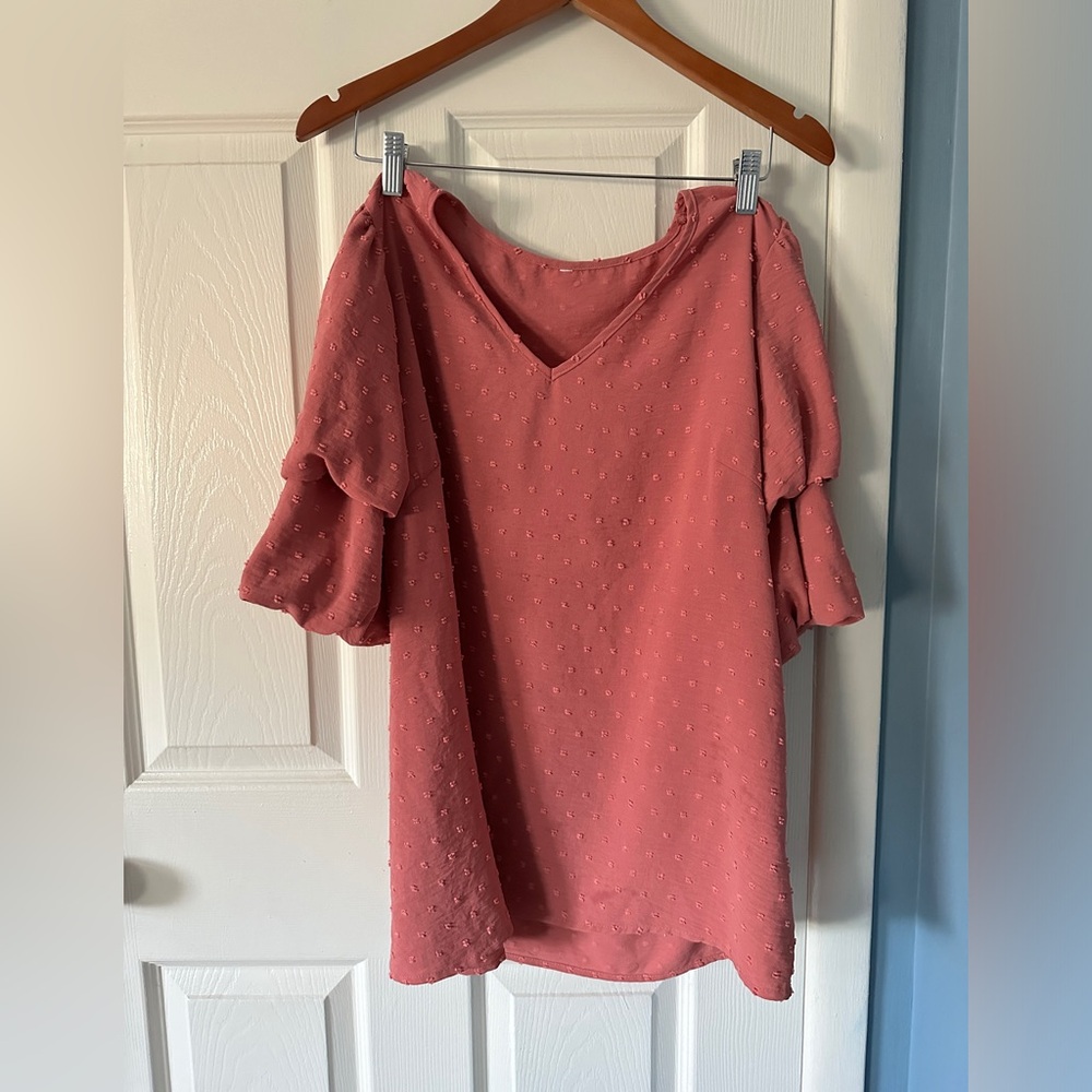 Rose Colored Dressy Shirt Large